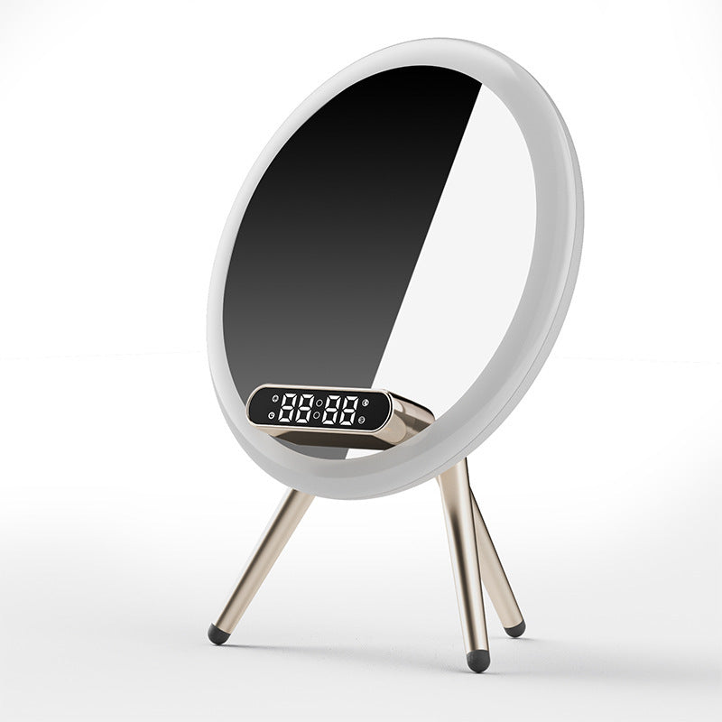 Nouveau Multi-fonction LED miroir réveil chargeur sans fil horloge numérique temps USB horloge de Table