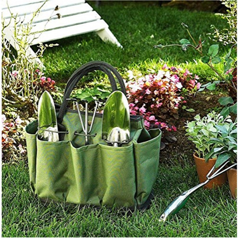 Sac de rangement multifonctionnel en tissu Oxford pour outils d'art de fleurs de jardin