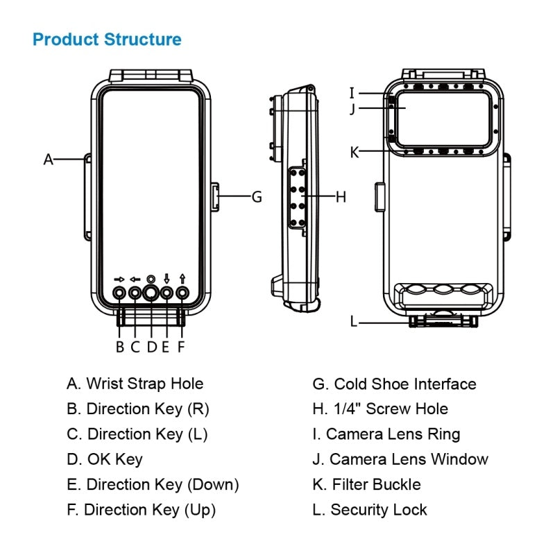 Compatible con Apple, funda subacuática para iPhone Series