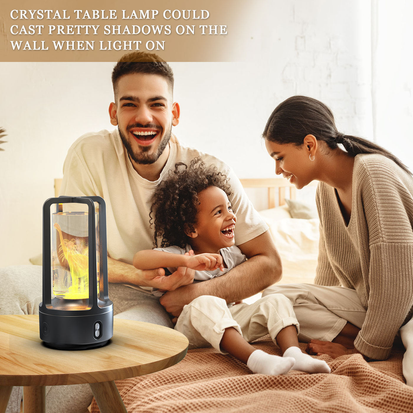 Lampe en cristal acrylique audio créative 2 en 1 et haut-parleur Bluetooth Cadeau de Saint-Valentin Lampe de nuit tactile