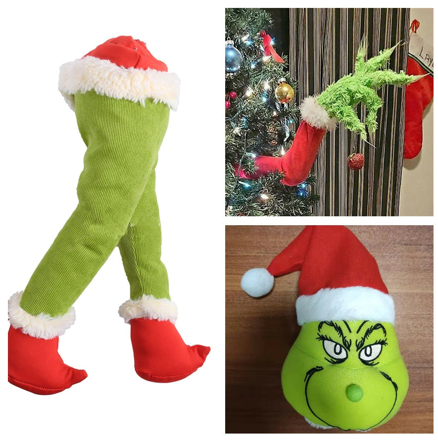 Green prosthetic leg Christmas tree decoration