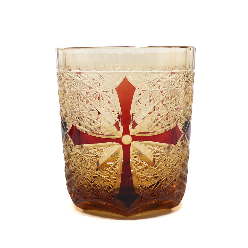 Vaso de cristal de whisky tallado a mano de moda