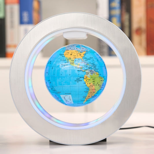 Globe Maglev lumineux en forme de O, ornements auto-rotatifs