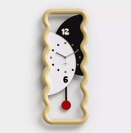 Horloge créative minimaliste moderne de salon sans poinçon