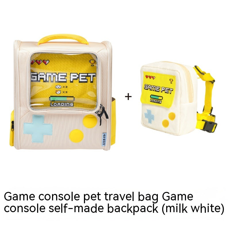 Game Console Retro Style Pet Cat Bag Portable Out Backpack Foldable Large Capacity Dogs And Cats Travel Nest