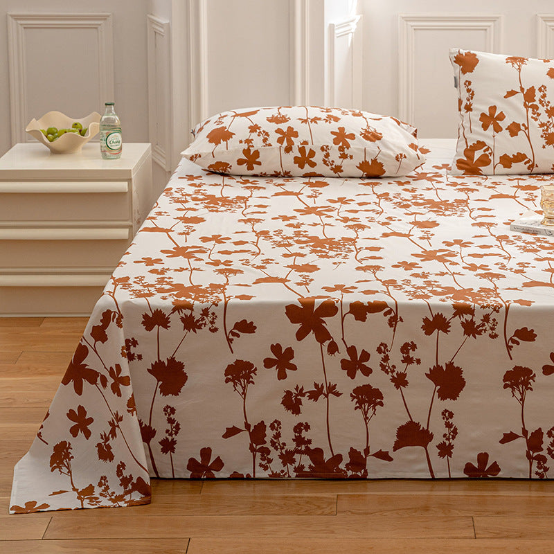 Sábana estampada de algodón, pieza única, flor de estilo pastoral, pieza única