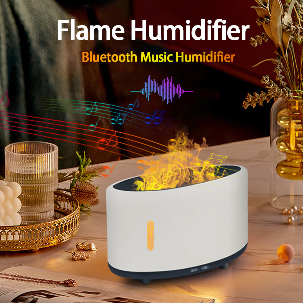 Humidificateur de flamme Bluetooth télécommande lumière LED humidificateur d'aromathérapie personnalisé 150ml Machine d'aromathérapie de flamme