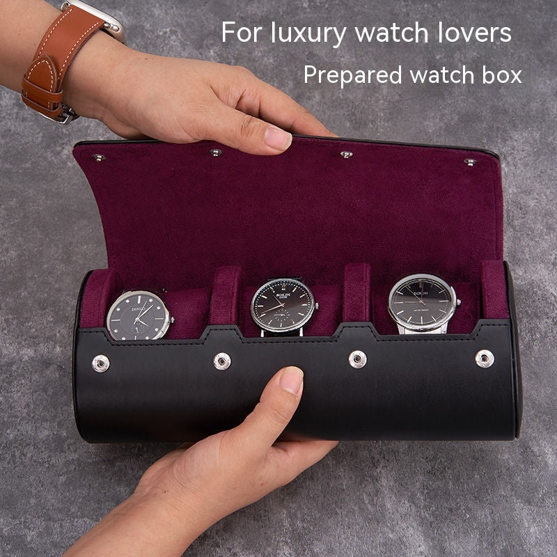 High-end Leather Couple Jewelry Travel Portable Storage Box