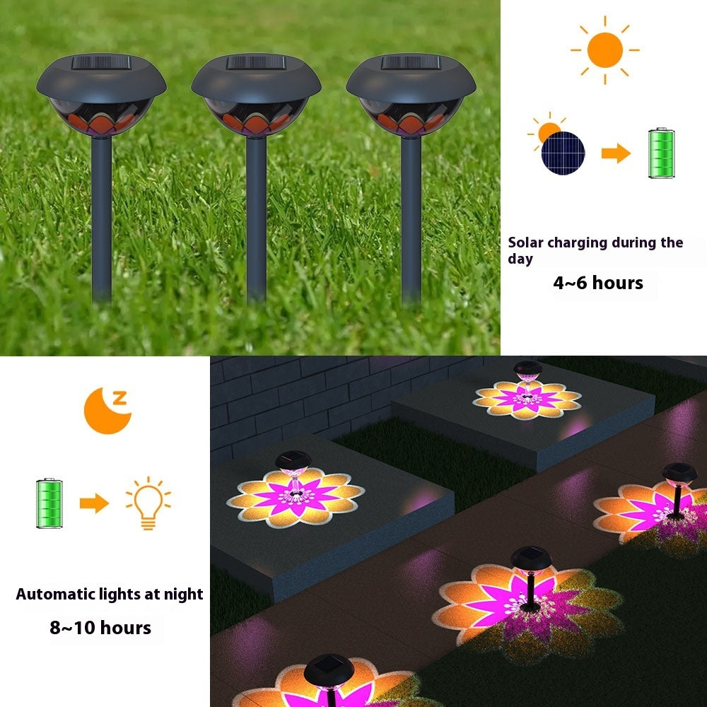 Outdoor Waterproof Garden Courtyard Solar Energy Projection Lamp