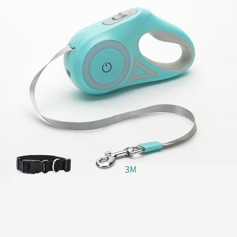 Laisse rétractable pour chien et collier pour chien, projecteur automatique, corde de Traction pour chien et chat, produit pour petits et moyens chiens