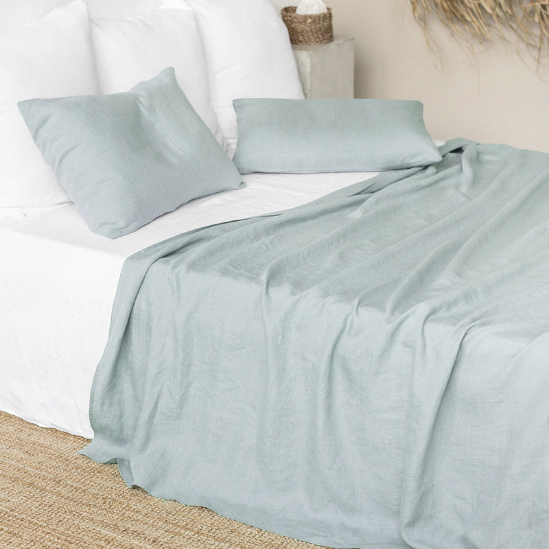 Ins Style Nordic Pure Linen Bed Sheet