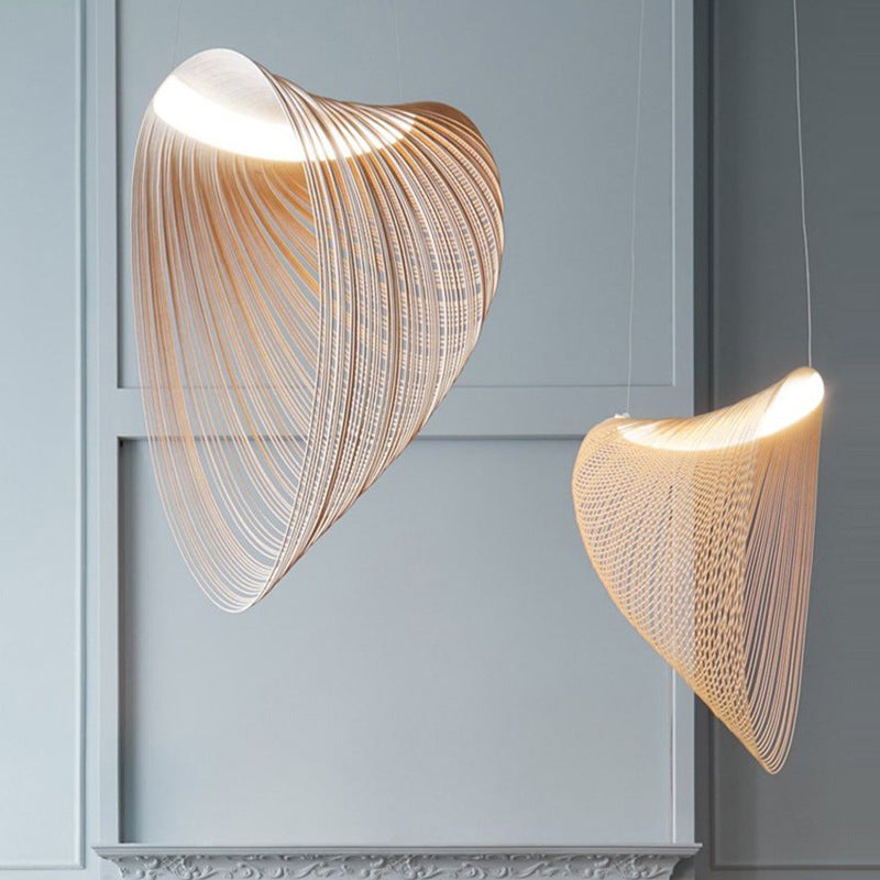 Plafonnier Woodcraft de forme spéciale, lampes décoratives créatives et minimalistes