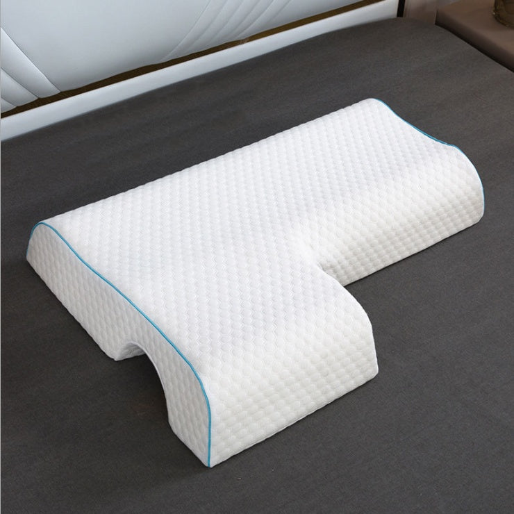 Almohada para parejas, almohada arqueada para abrazar con espuma viscoelástica de rebote lento para almohada de mano con reposabrazos