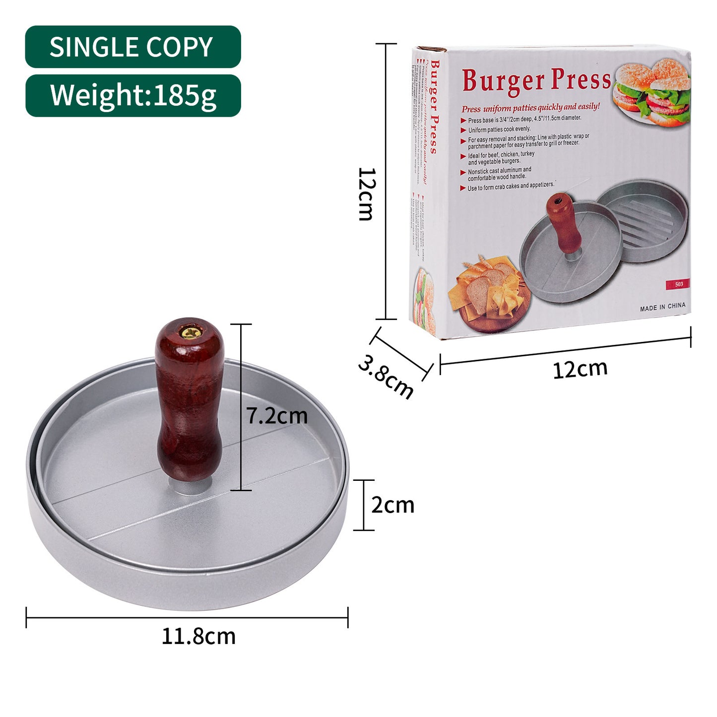 Hamburger Cutlet Press Round Mold