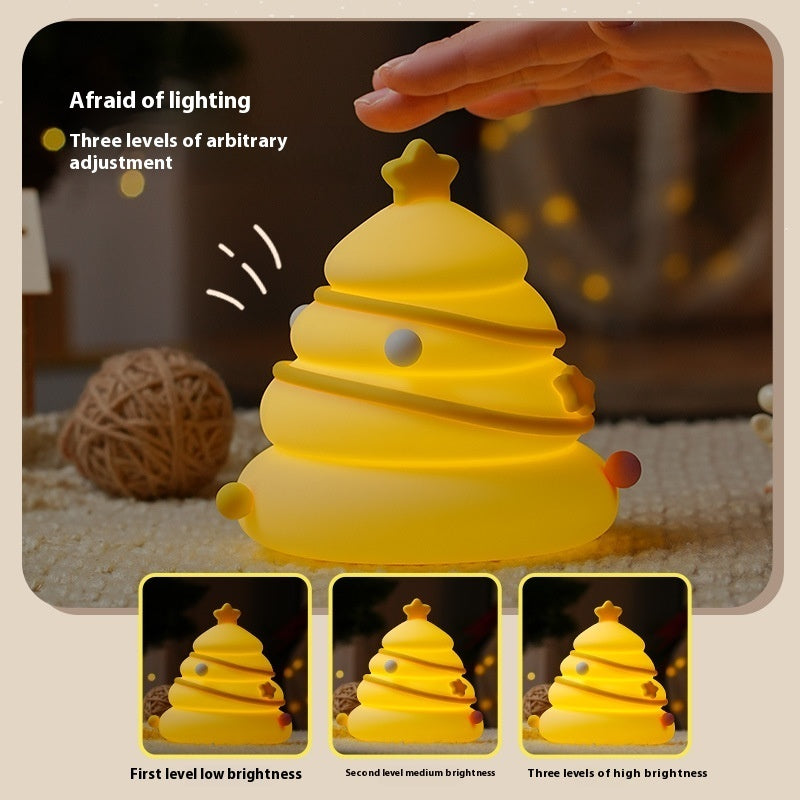 Christmas Tree Silicone Lamp Decoration Decompression USB Night Light