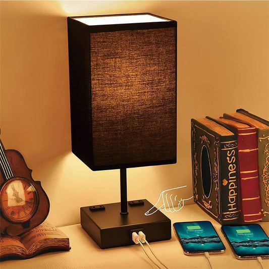 USB Mobile Phone Rechargeable Fabric Table Lamp