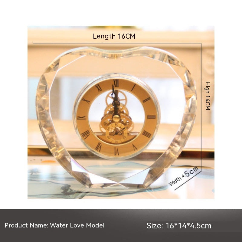 Crystal Clock Mechanical Ornament Soft Decoration