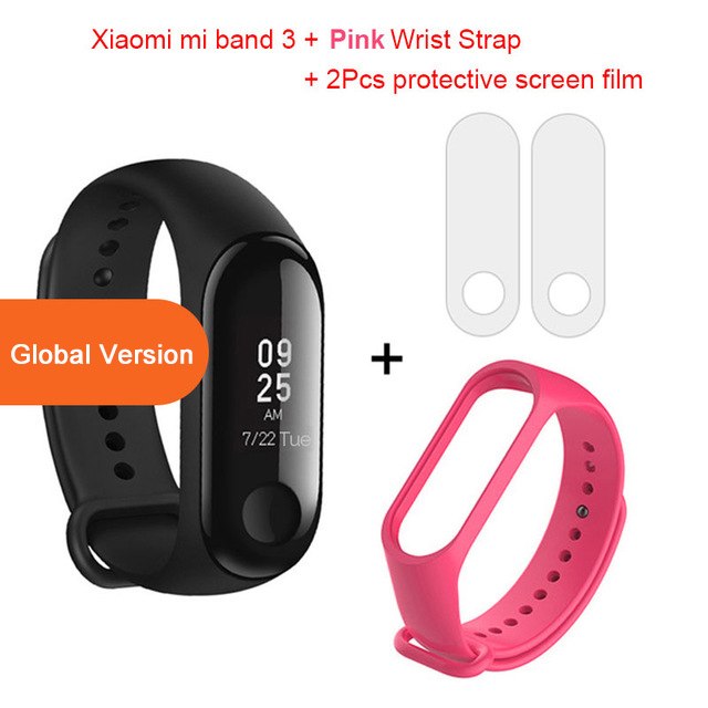 Versión Global Xiaomi mi band 3 Fitness Tracker pulsera inteligente 0,78 pantalla táctil OLED 50M impermeable miband 3 Xiomi band 3