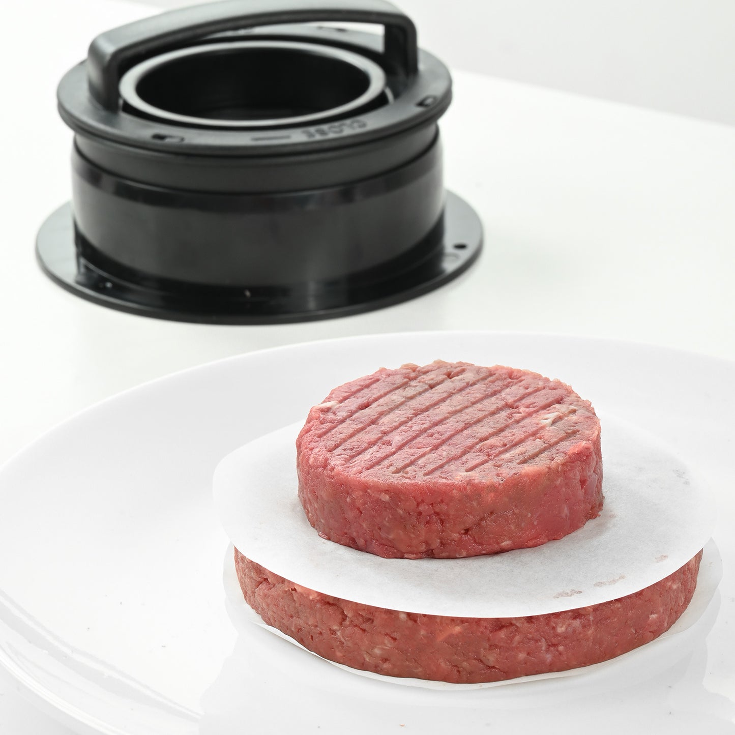 Máquina prensadora de carne para hamburguesas ABS, dispositivo cuatro en uno para cortar sándwiches