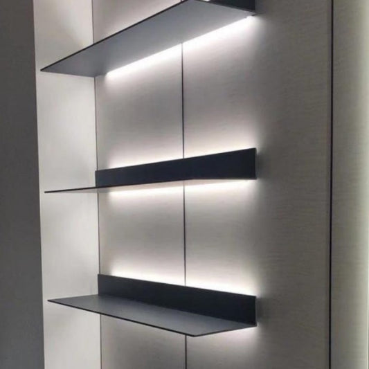 Minimalist Bookshelf With Luxurious Metal Partition