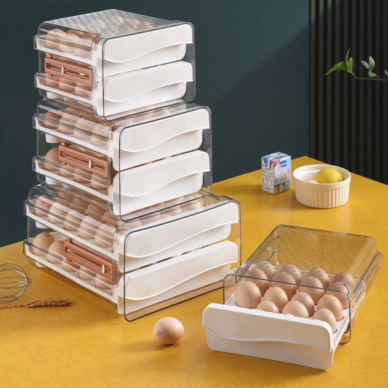 With Scale Egg Storage Box Kitchen Refrigerator Drawer Storage Box