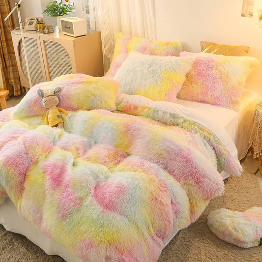 Mink Velvet Color Bedding Set Of Four Pieces