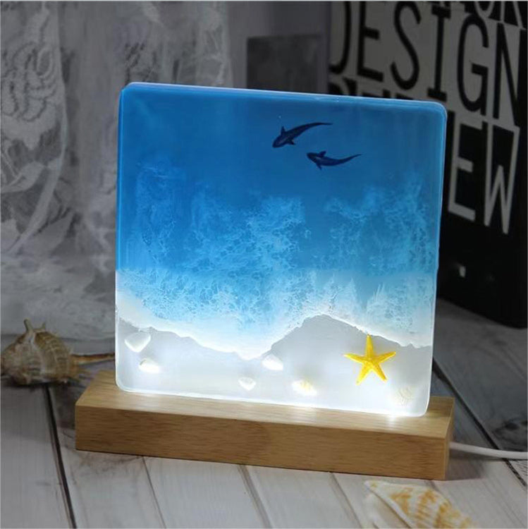 Creative Ocean Small Night Lamp Handmade Epoxy Night Light Decoration Ornaments