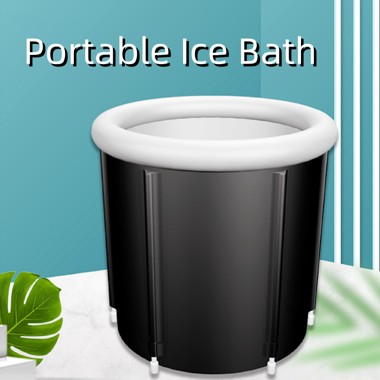 Baños de hielo portátiles, anillo de aire inflable, baño de PVC, soporte para bañera doméstica, bañera plegable para terapia de recuperación al aire libre