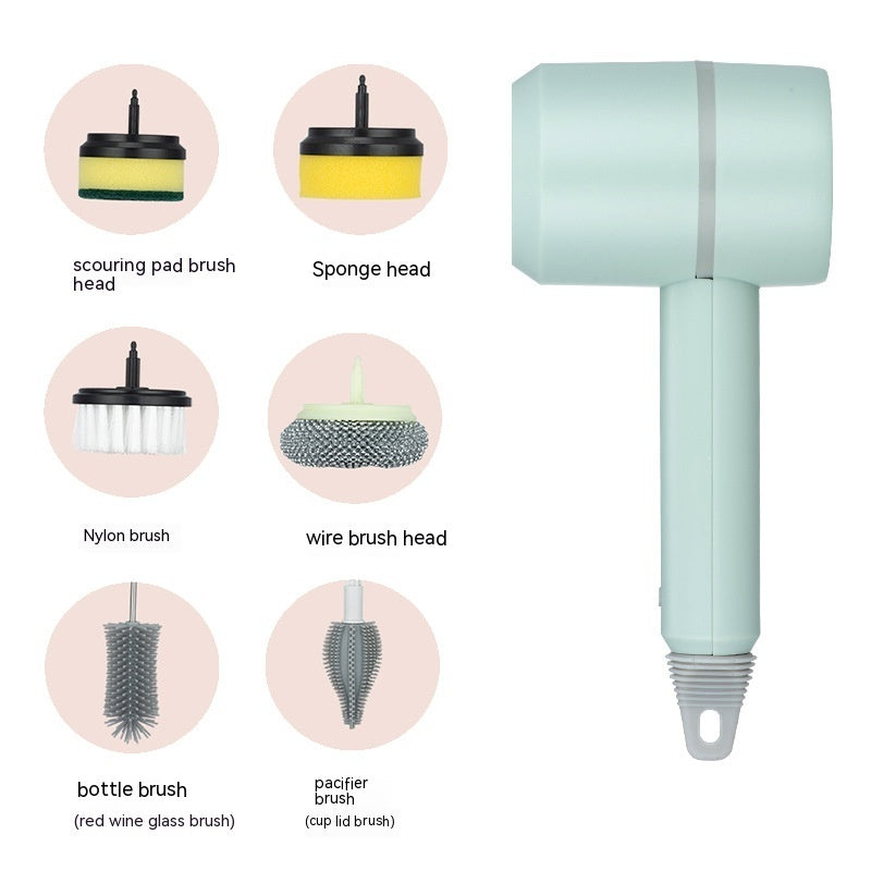 Brosse de nettoyage électrique Brosse à vaisselle Automatique Sans fil Rechargeable USB Brosses de nettoyage professionnelles pour carrelage de cuisine et baignoire