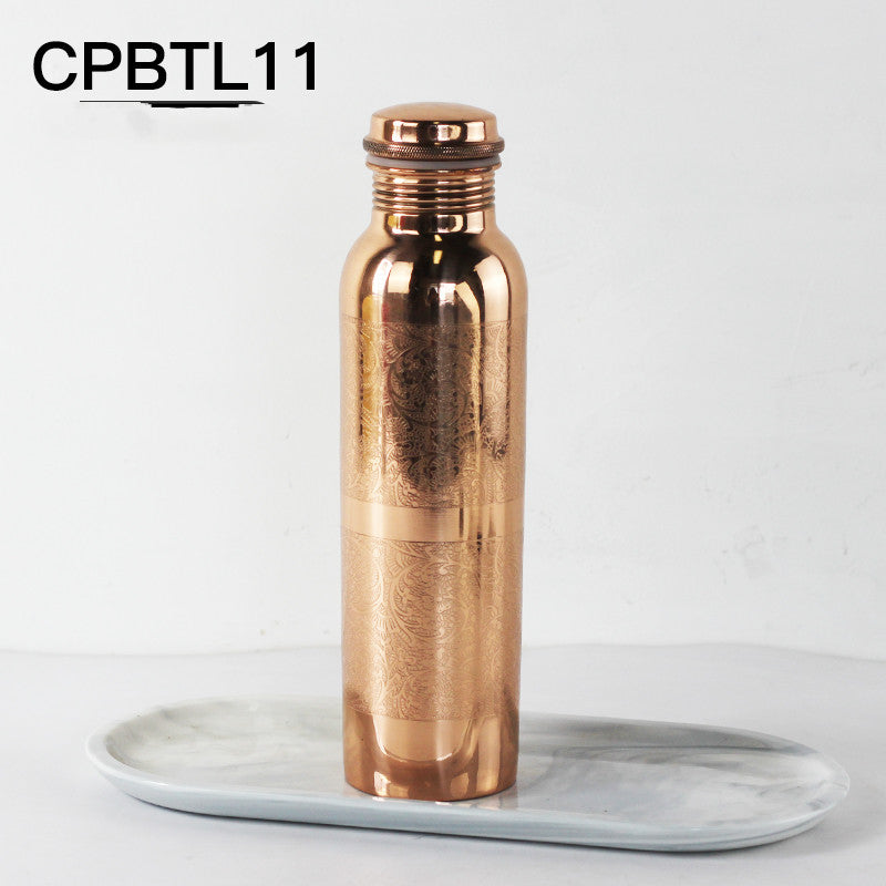 Handmade Brass Water Bottle Portable Cold Kettle