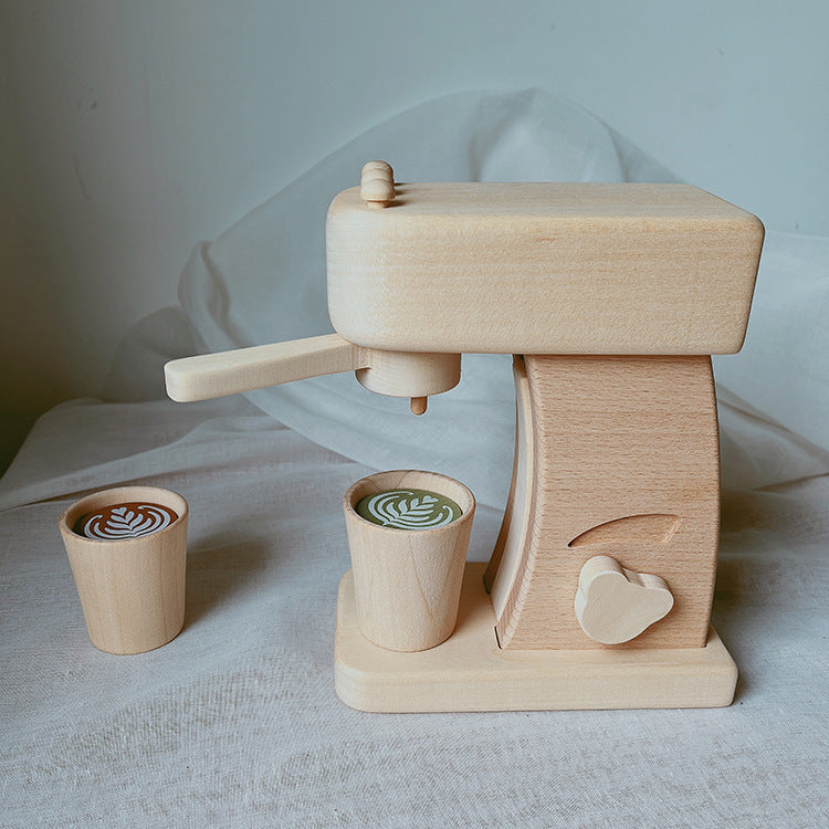 Machine à café en rondins de jouet de cuisine pour enfants