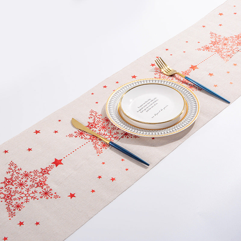 Nappe imprimée créative avec décoration de Noël