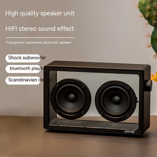 Nouveau Haut-parleur Bluetooth haute fidélité Audio Transparent rétro