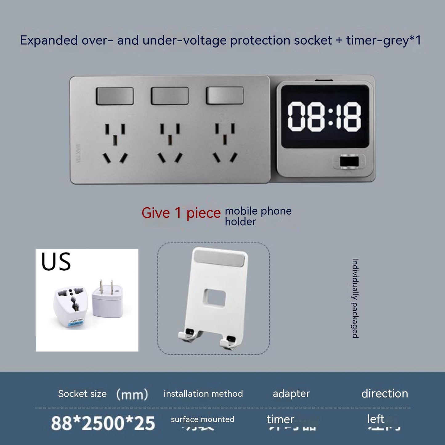 Multi Functional Extension Wiring Free Safety Socket