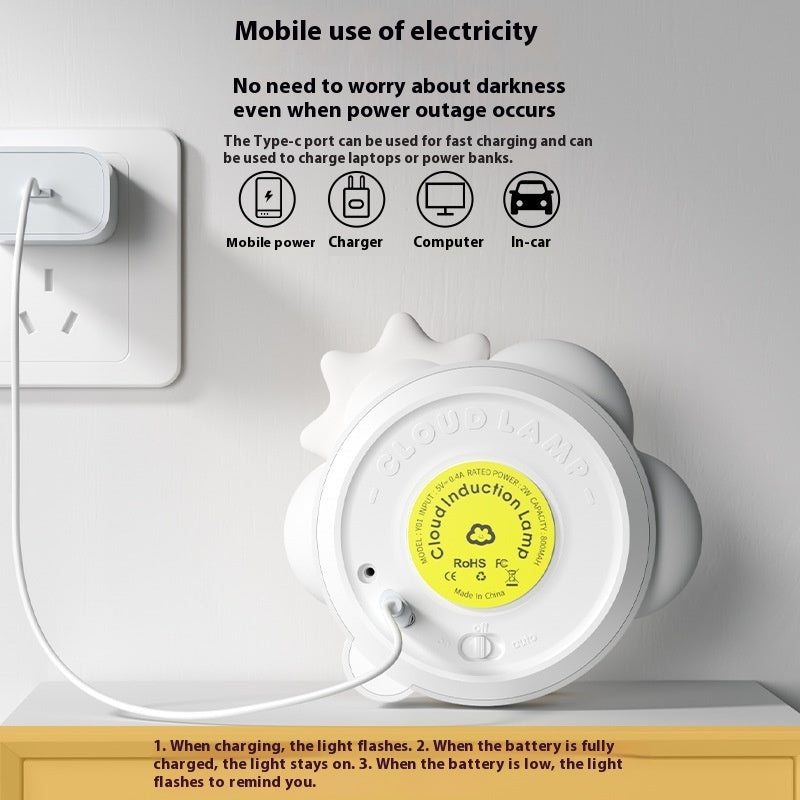 USB Charging Cloud Intelligent Human Body Small Induction Night Lamp