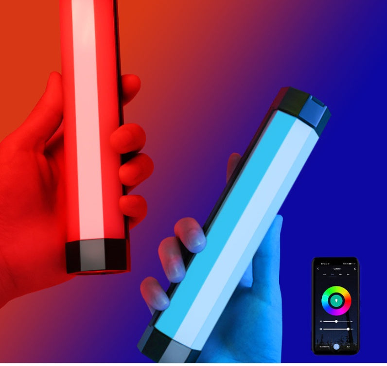 Lumière LED RGB pour photographie, Tube portatif étanche, éclairage doux pour vidéo, télécommande avec application VS PavoTube