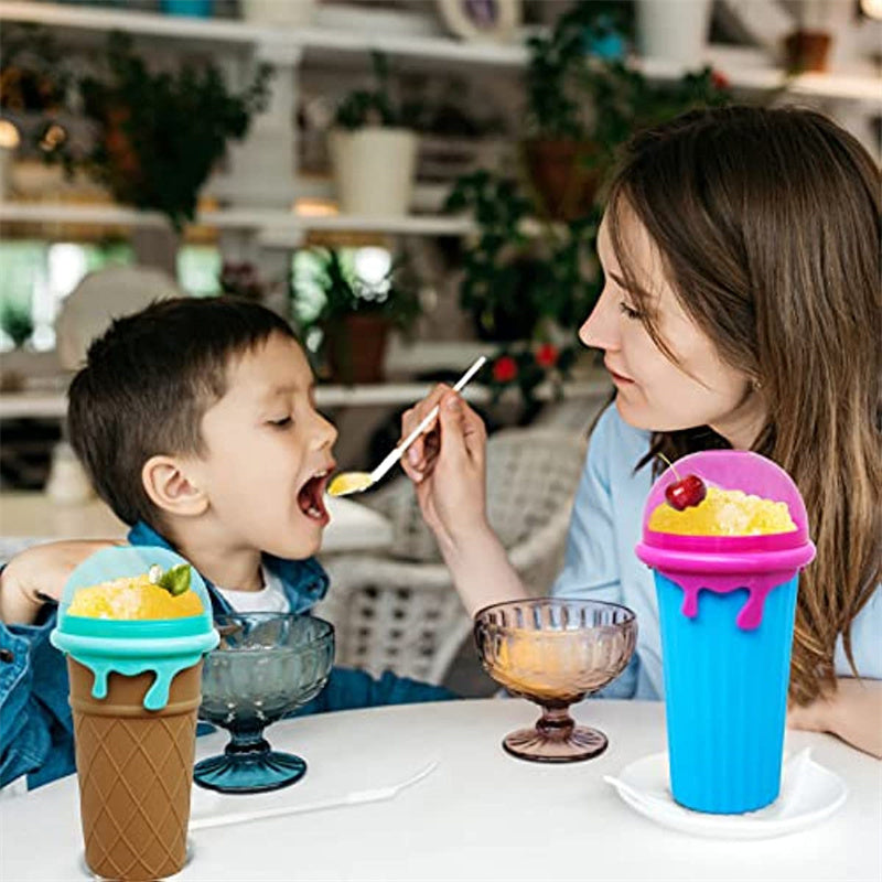 Vaso para granizados de gran capacidad de 500 ml, para exprimir jugos caseros, para verano, para batidos congelados rápidamente, para hacer granizados mágicos, para hacer helados, utensilios de cocina