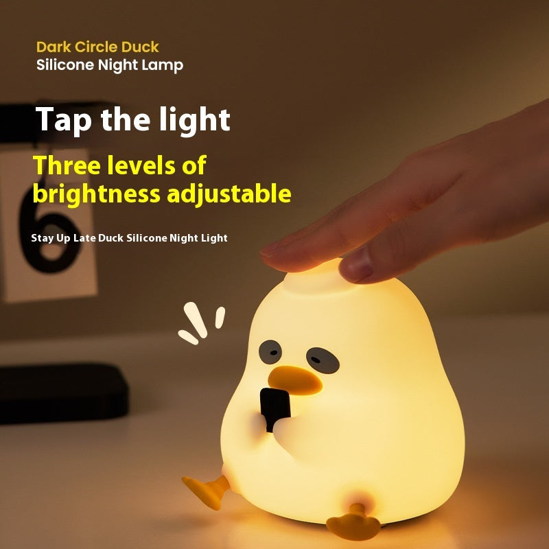 Lampe de nuit créative à LED pour décompression en forme de canard