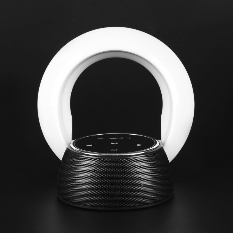 Lampe de bureau LED créative avec caisson de basses Bluetooth et haut-parleur stéréo, intensité réglable en continu, pliable, tactile, veilleuse d'ambiance