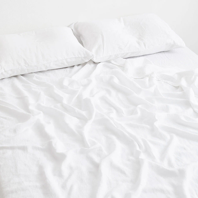 Ins Style Nordic Pure Linen Bed Sheet