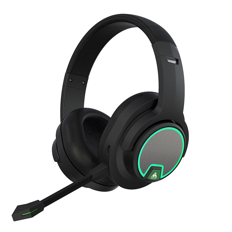 Casque de jeu à réduction de bruit, casque d'écoute sans fil Bluetooth lumineux