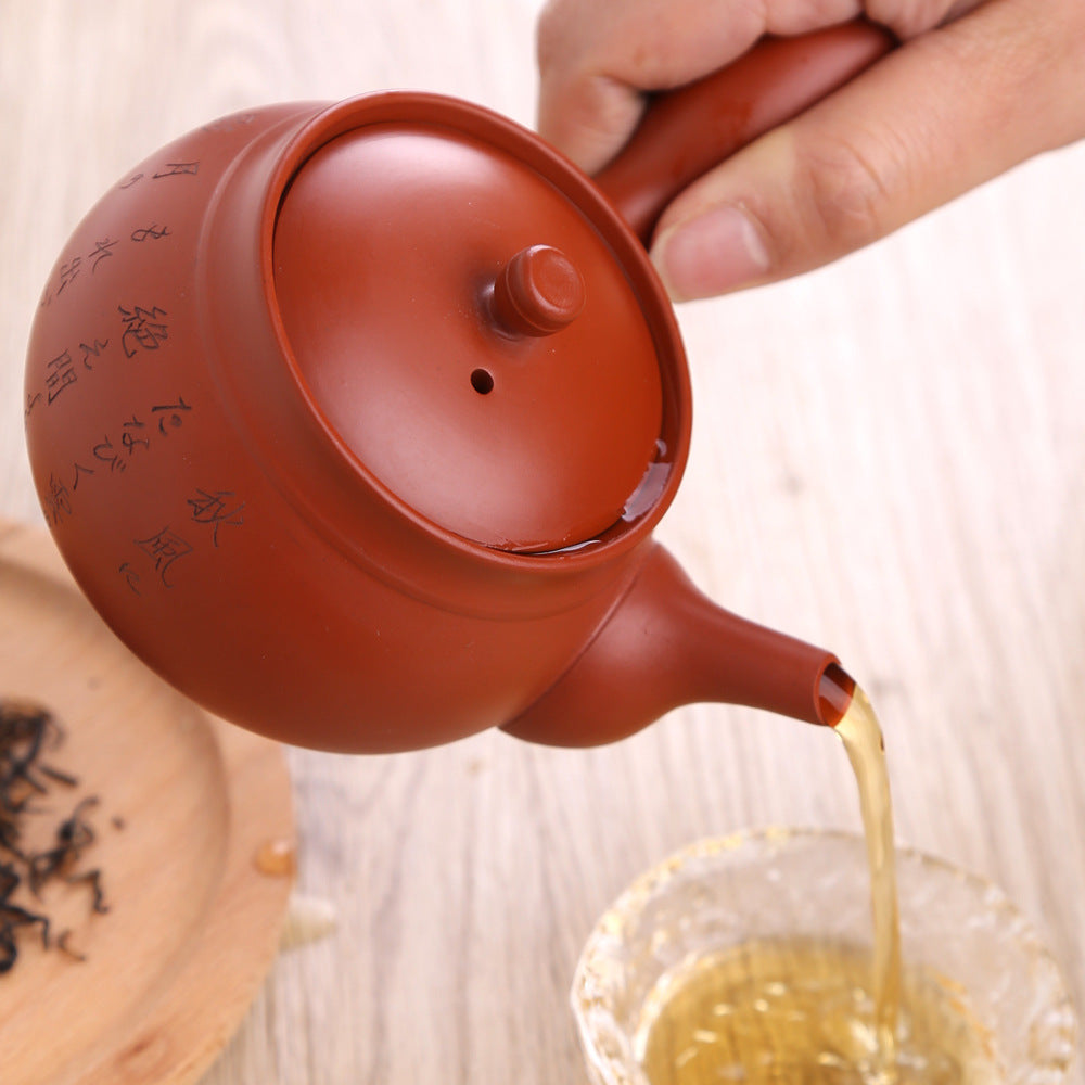 Handmade Vermicelli Side Handle Urgent Necessity Teapot