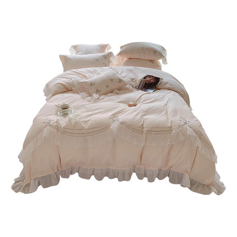 All Cotton Washed Cotton Four-piece Bedding Set