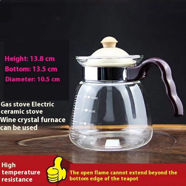 YaFeng Glass Teapot Large Capacity High Temperature Resistant Coffee Pot