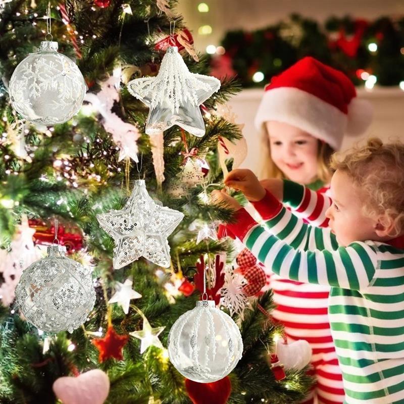 Pendentif boule à suspendre pour décoration de Noël transparente