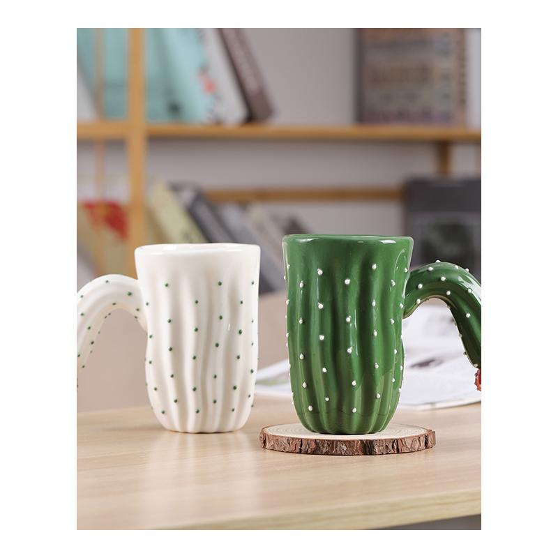 Taza de cerámica de alto valor con personalidad creativa de cactus con tapa