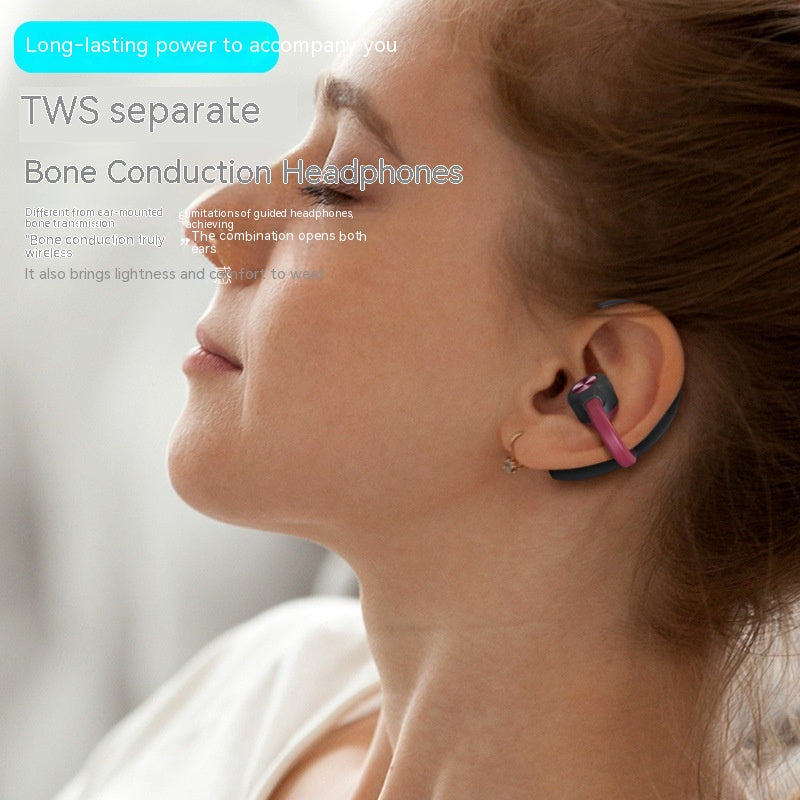 Oreille simple et double de casque de Bluetooth de conduction osseuse accrochant