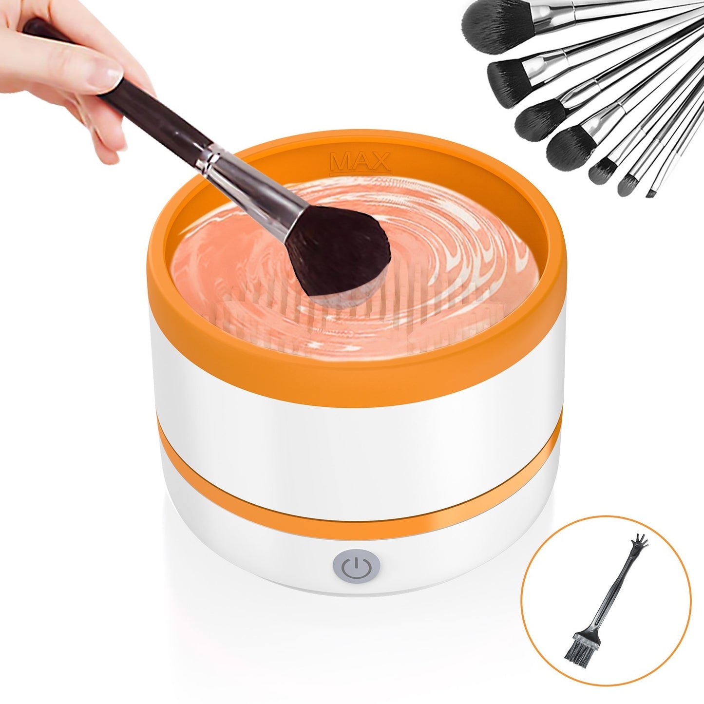 Pinceau de maquillage, dispositif de nettoyage automatique, outils de beauté