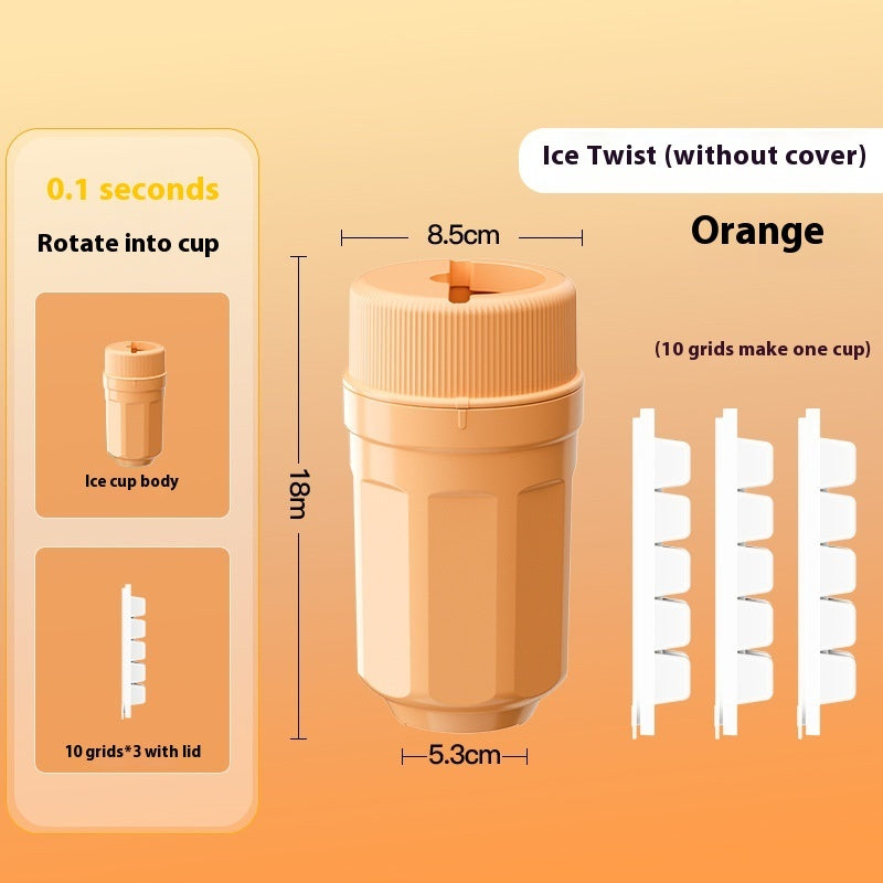 Molde giratorio de plástico para cubitos de hielo, taza para hacer hielo doméstica de calidad alimentaria