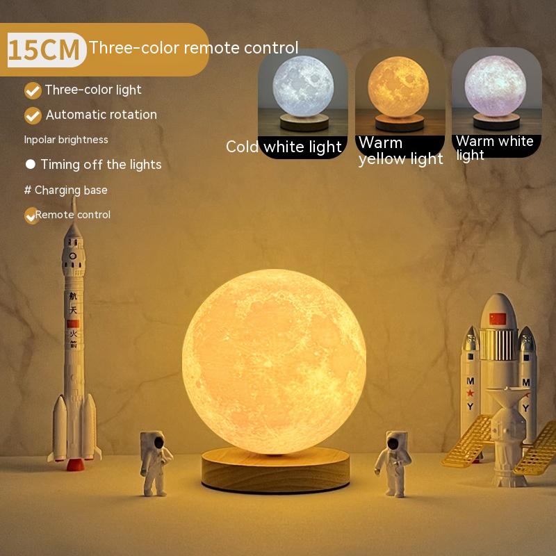 Bedroom Sleeping Magnetic Levitation Rotating Moon Lamp